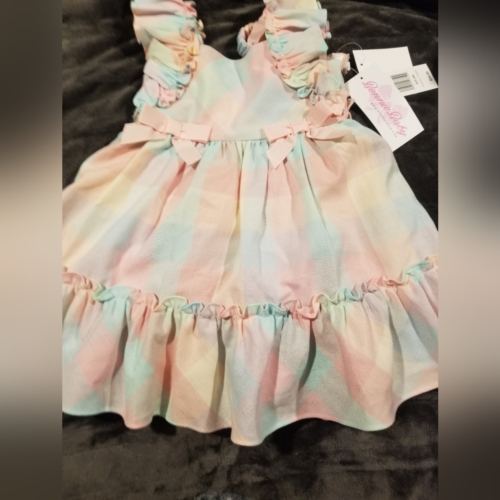 Bonnie Baby Pastel Plaid Dress